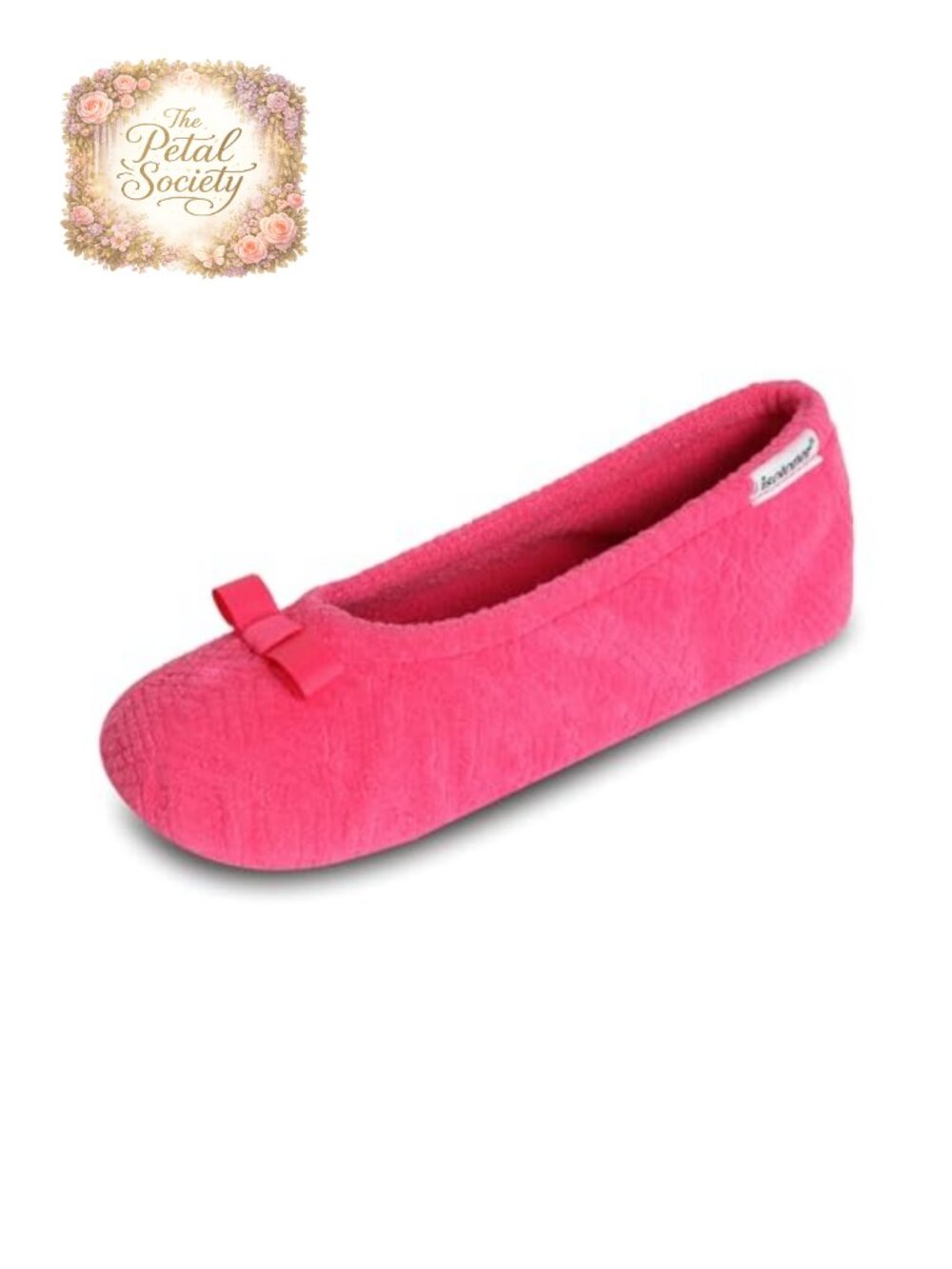 Microterry Ballerina Slippers Memory Foam Suede Sole